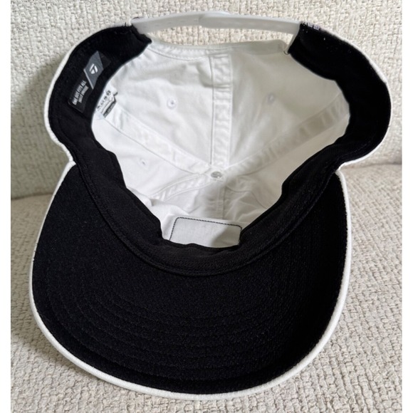 Taylormade snapback hat white cotton comfort band adjustable Snapback Patch Logo - Picture 9 of 10